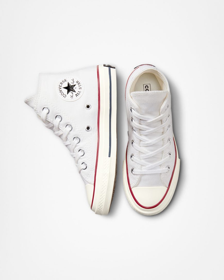 Tenisi Inalti Baieti Converse Chuck 70 Vintage Panza Albi Rosii Inchis | RO H0KTF526